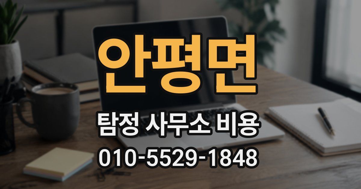 안평면 탐정 사무소 비용