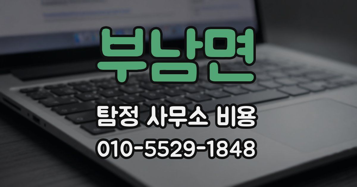 부남면 탐정 사무소 비용