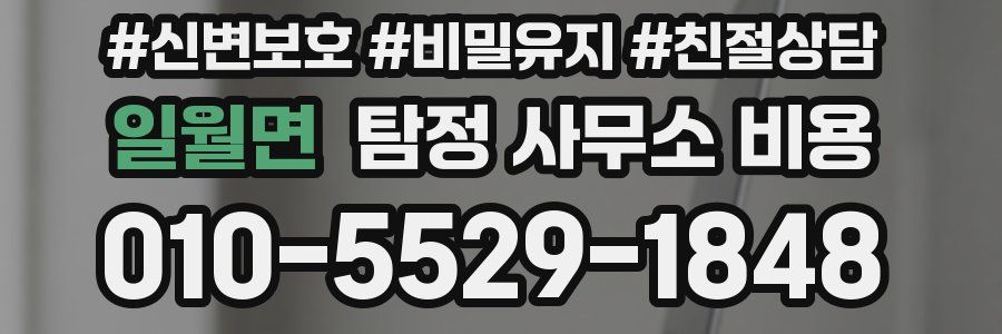 일월면 탐정 사무소 비용