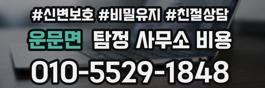 운문면 탐정 사무소 비용