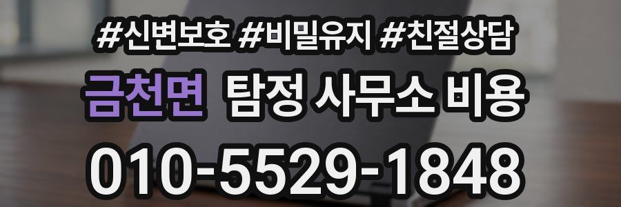금천면 탐정 사무소 비용
