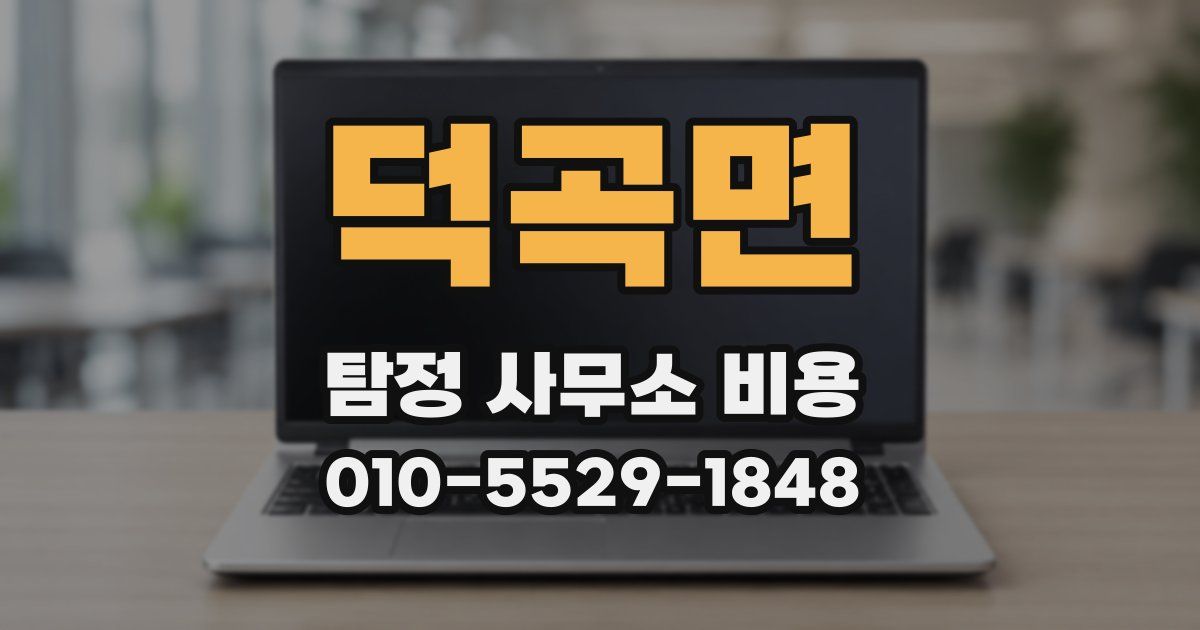 덕곡면 탐정 사무소 비용