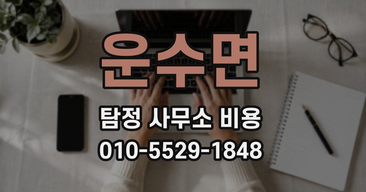 운수면 탐정 사무소 비용