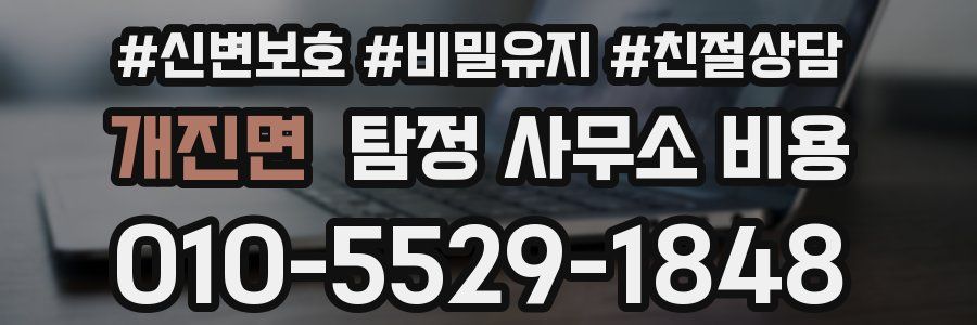 개진면 탐정 사무소 비용
