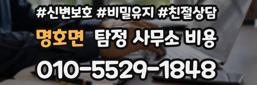 명호면 탐정 사무소 비용