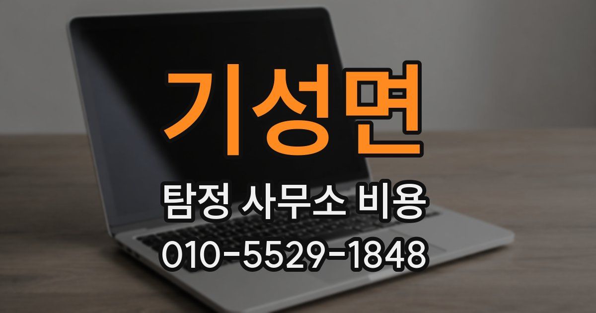 기성면 탐정 사무소 비용