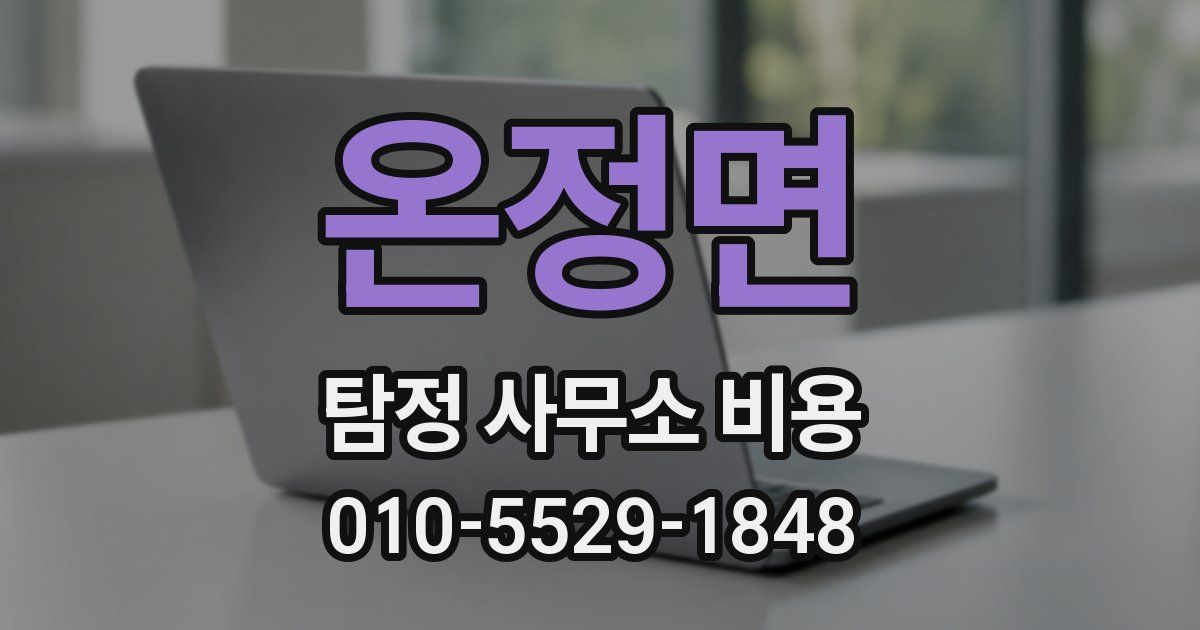 온정면 탐정 사무소 비용