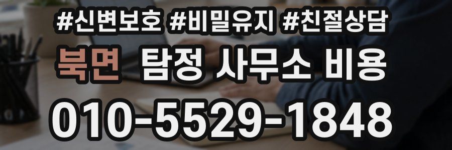 북면 탐정 사무소 비용