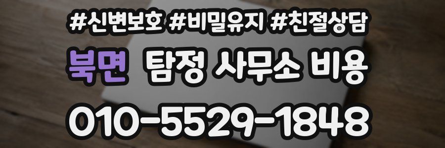 북면 탐정 사무소 비용