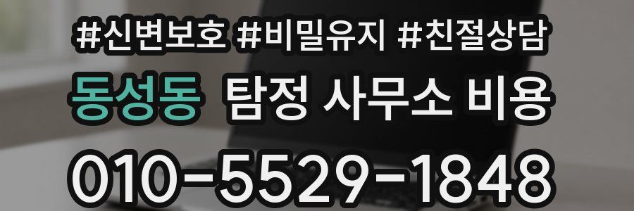 동성동 탐정 사무소 비용