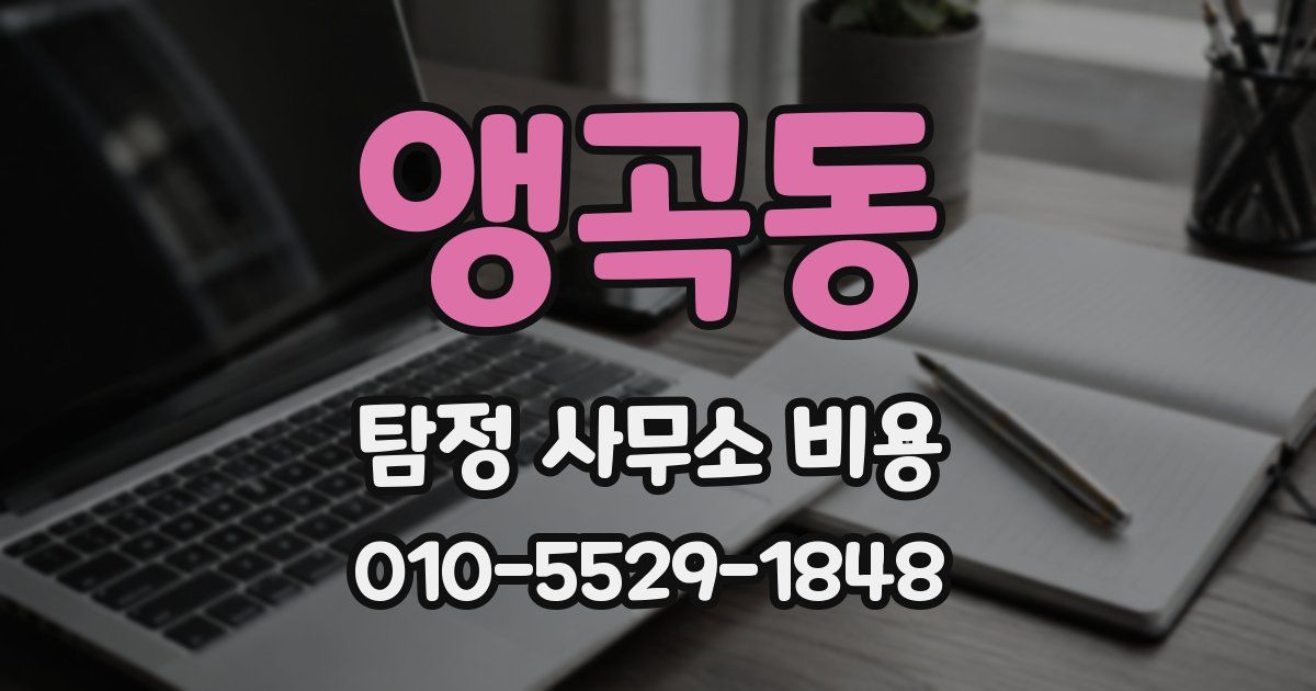 앵곡동 탐정 사무소 비용