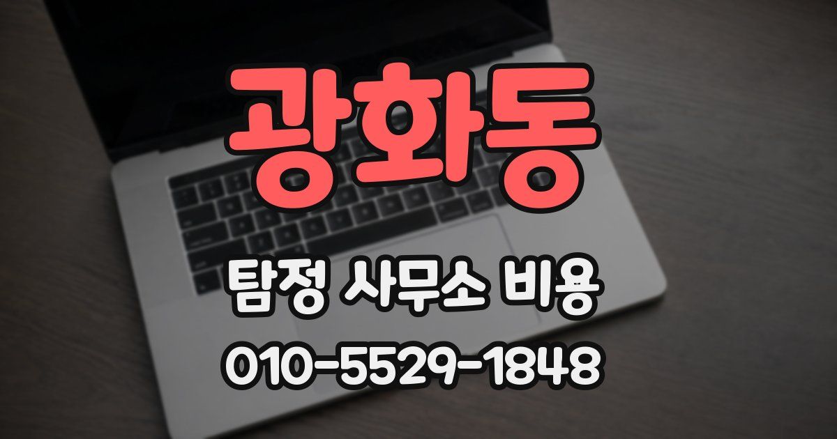 광화동 탐정 사무소 비용