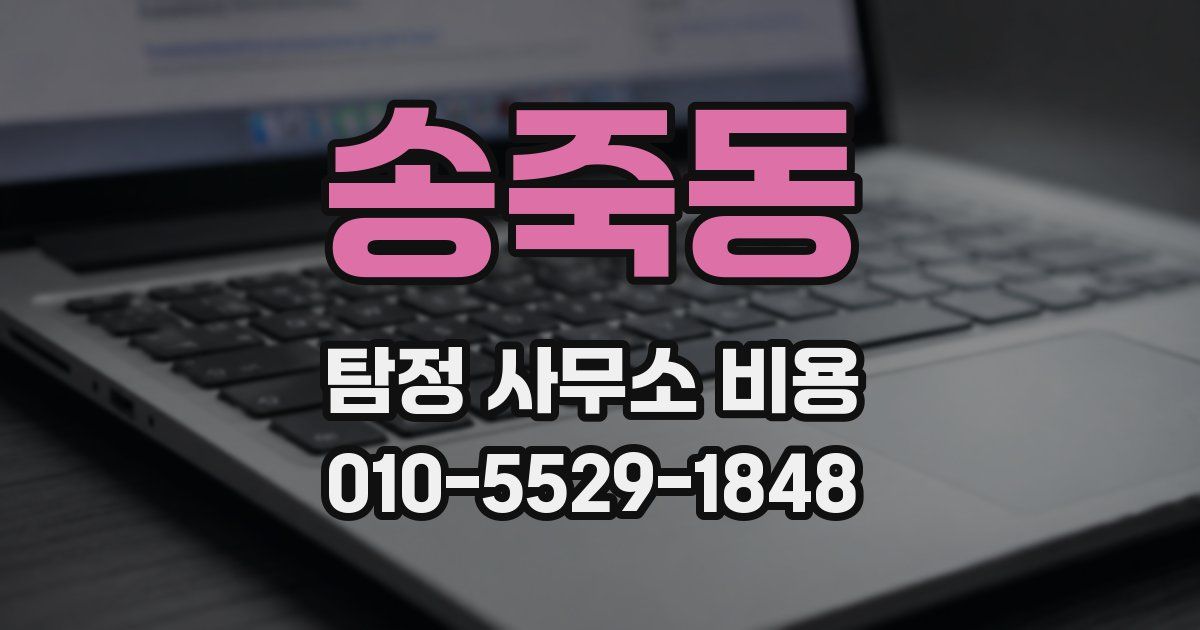 송죽동 탐정 사무소 비용