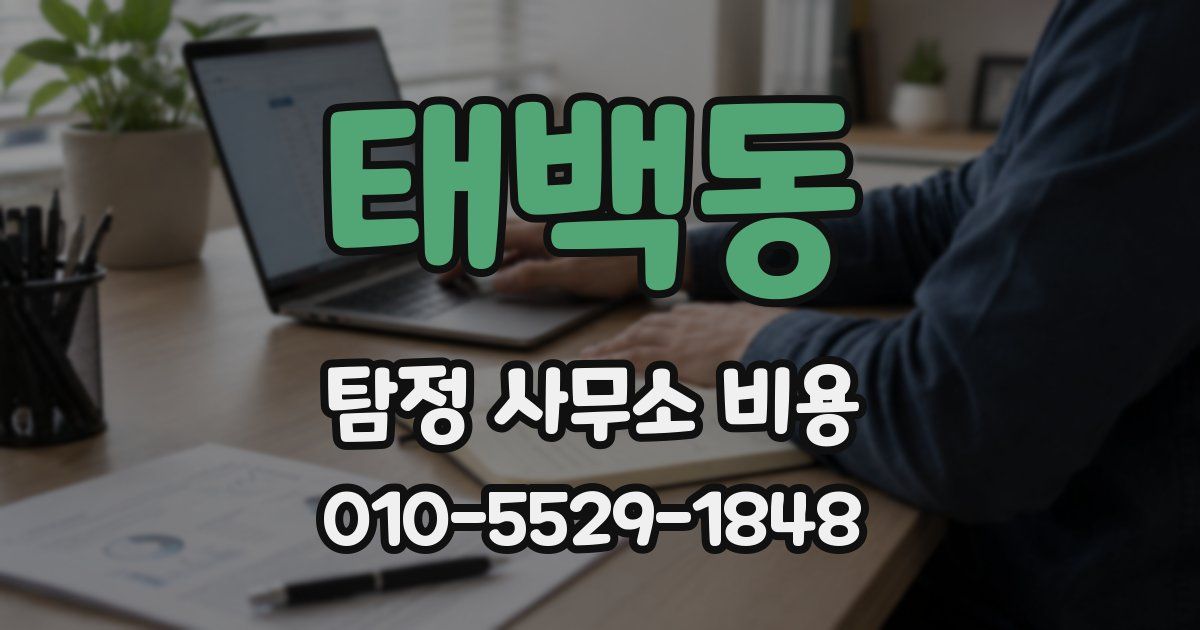태백동 탐정 사무소 비용