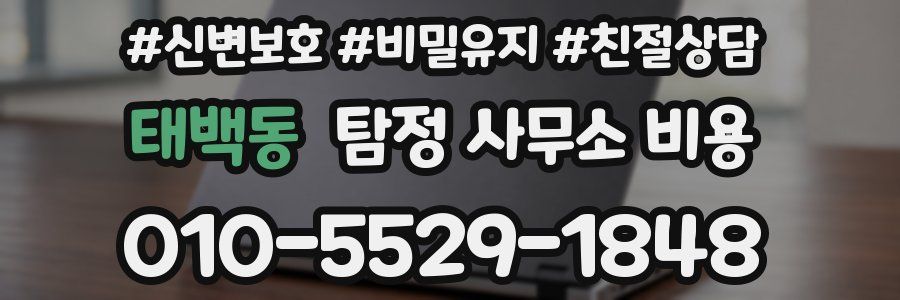태백동 탐정 사무소 비용