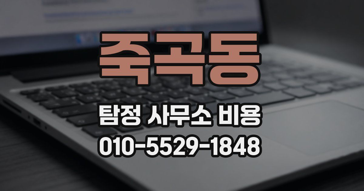 죽곡동 탐정 사무소 비용