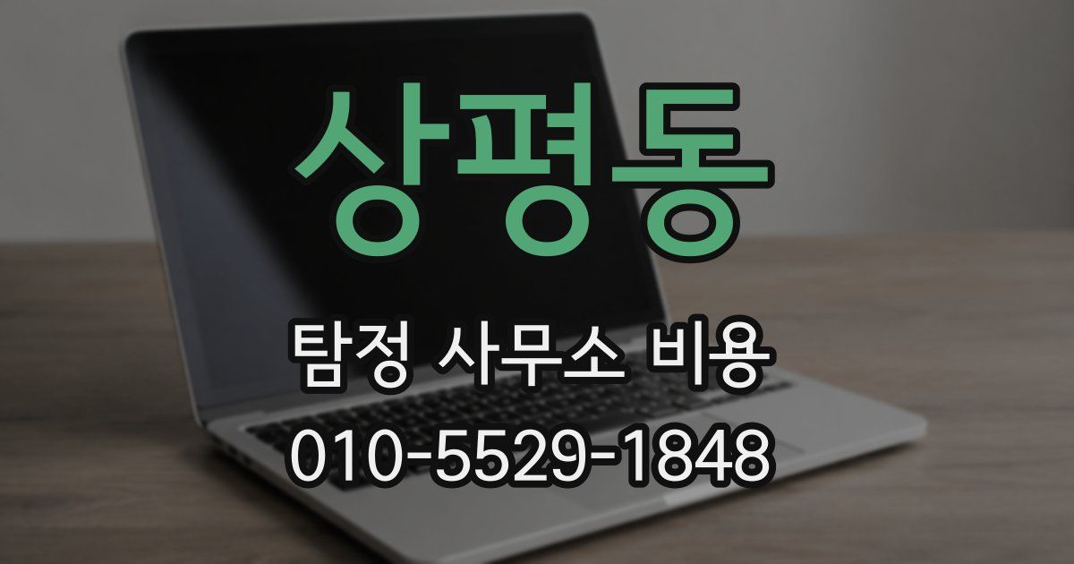 상평동 탐정 사무소 비용