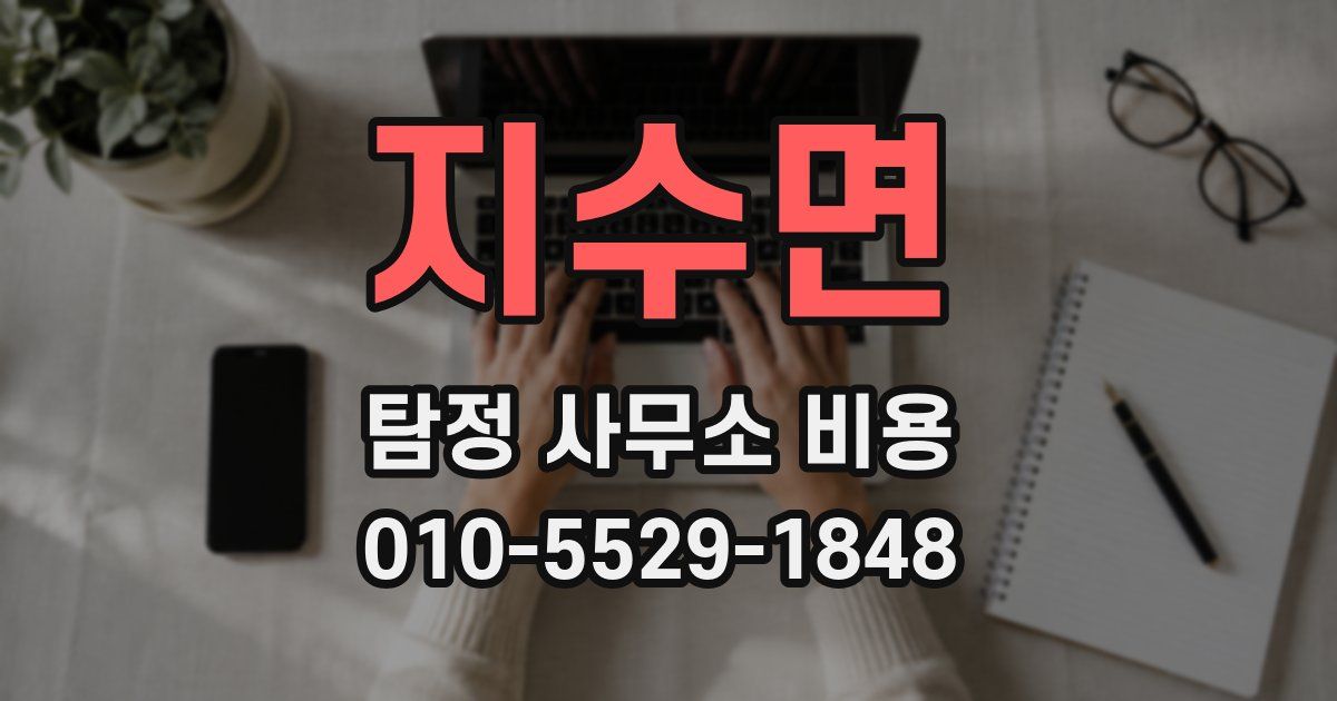 지수면 탐정 사무소 비용