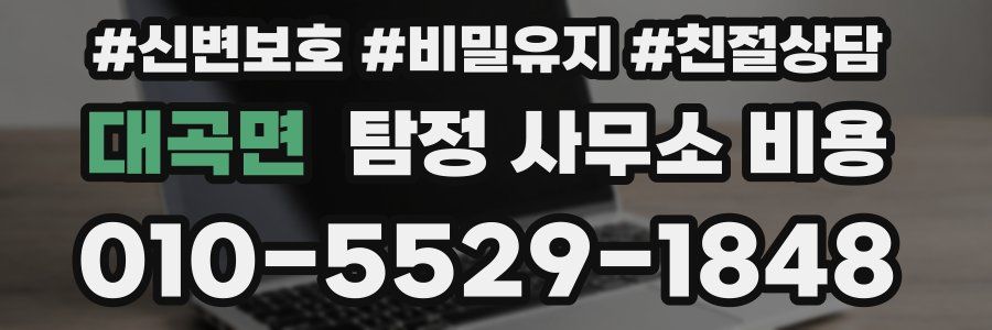 대곡면 탐정 사무소 비용