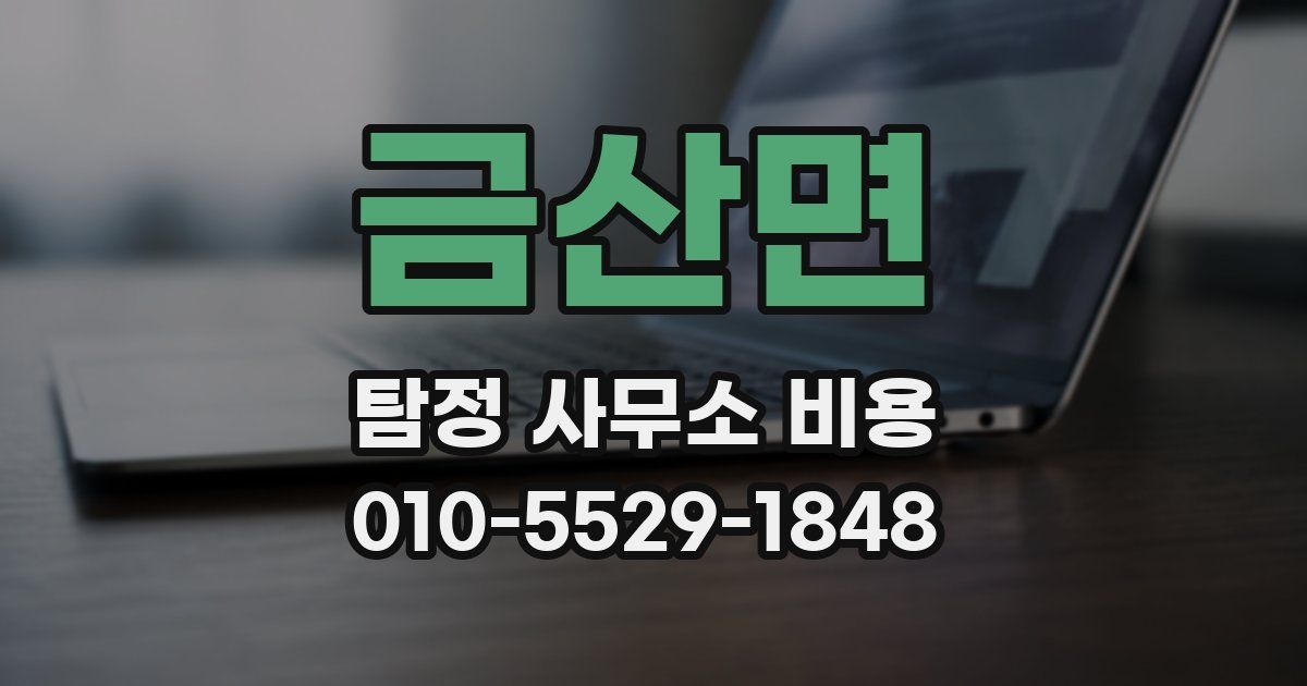 금산면 탐정 사무소 비용