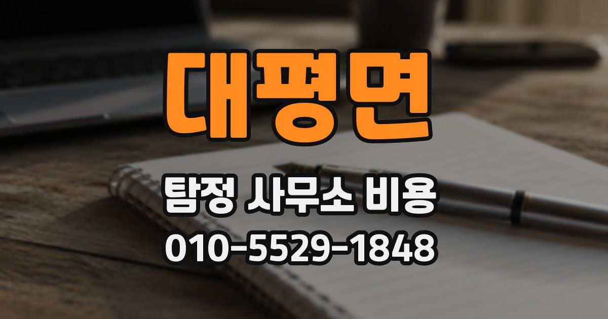 대평면 탐정 사무소 비용