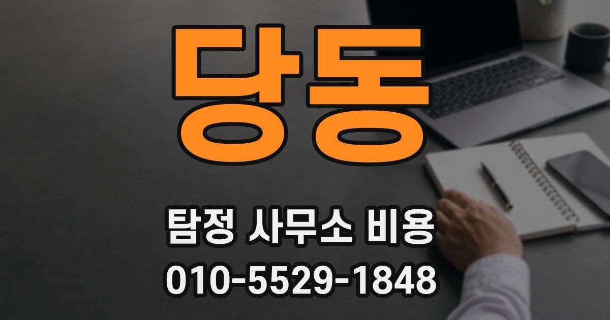 당동 탐정 사무소 비용