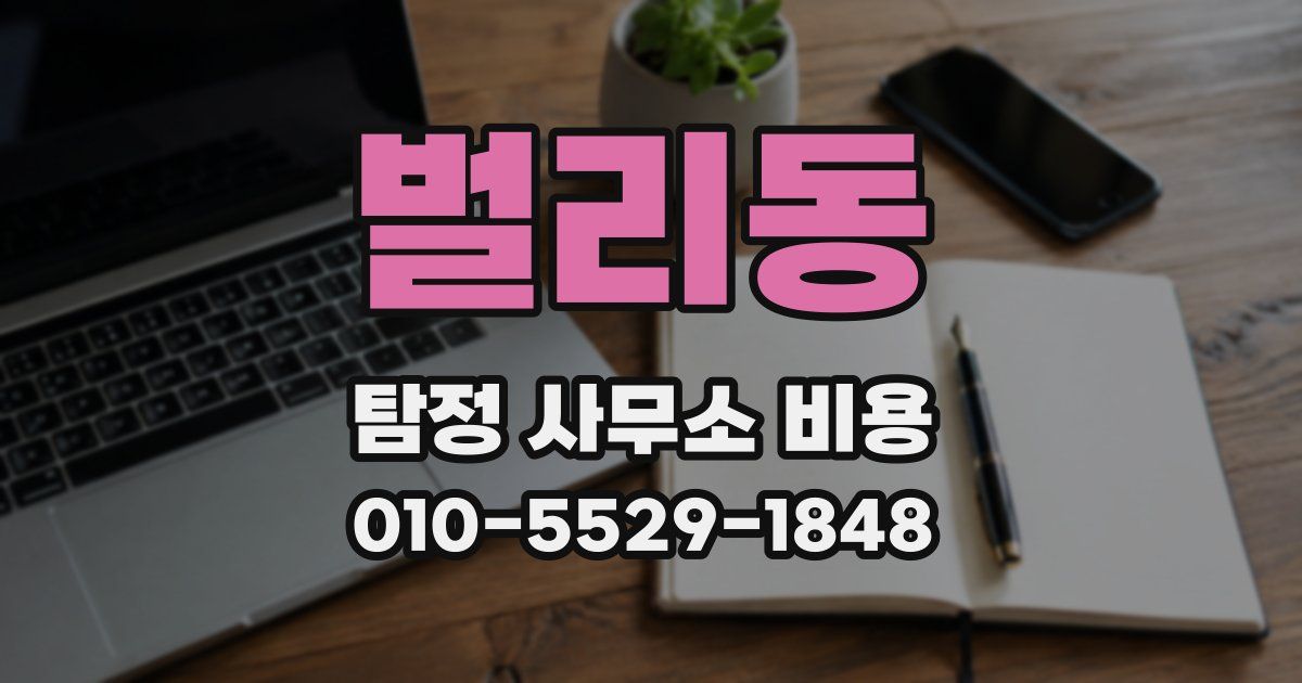 벌리동 탐정 사무소 비용