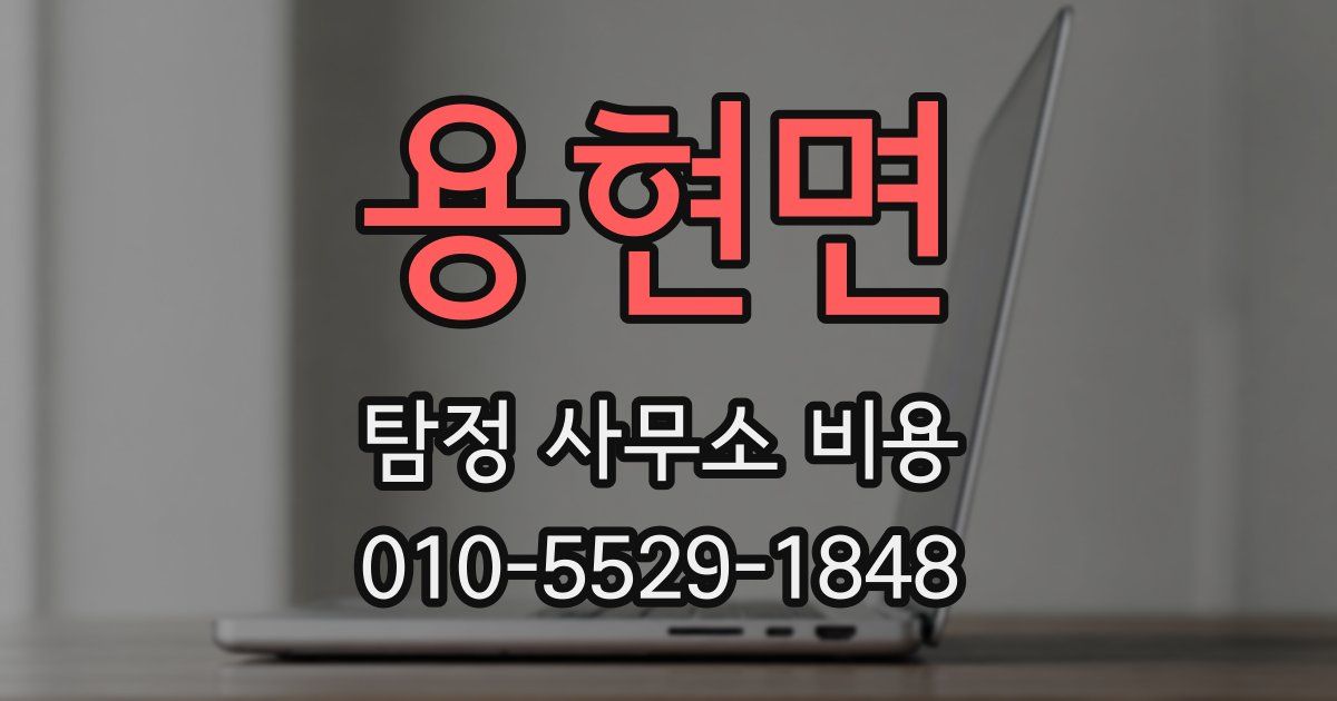 용현면 탐정 사무소 비용