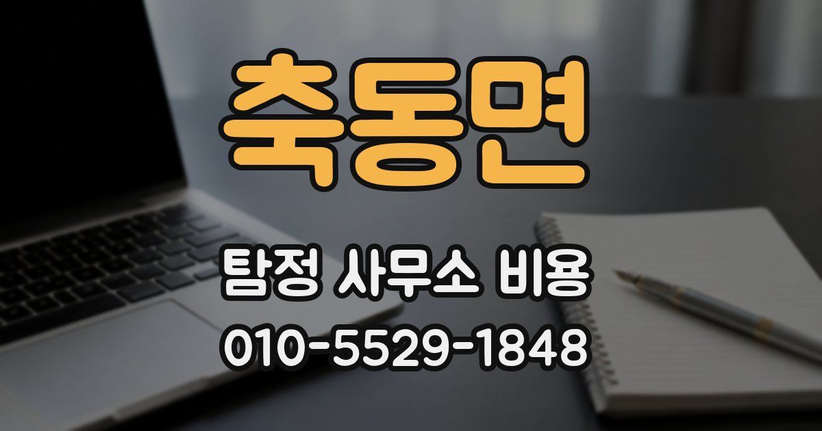 축동면 탐정 사무소 비용