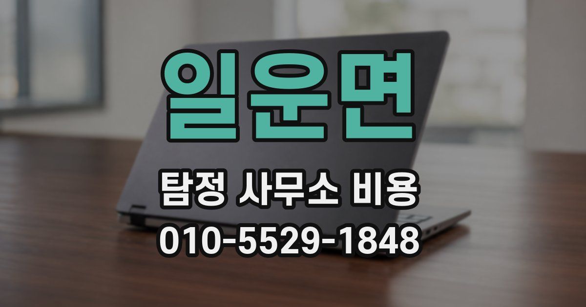 일운면 탐정 사무소 비용