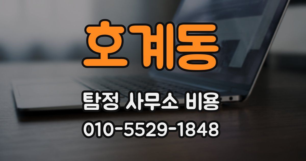 호계동 탐정 사무소 비용