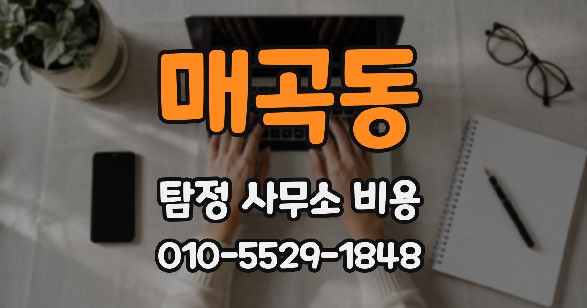 매곡동 탐정 사무소 비용