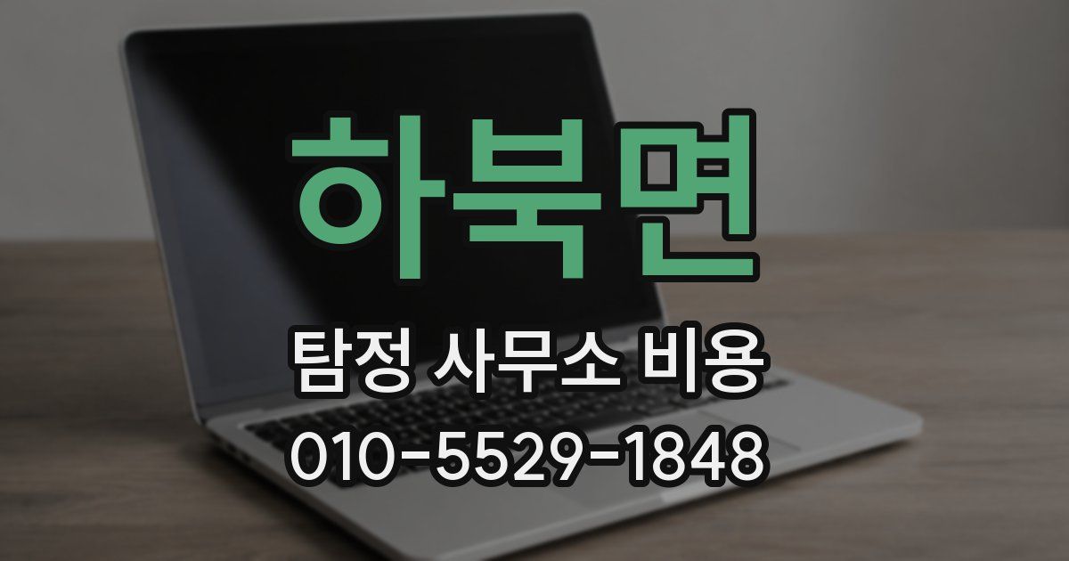 하북면 탐정 사무소 비용