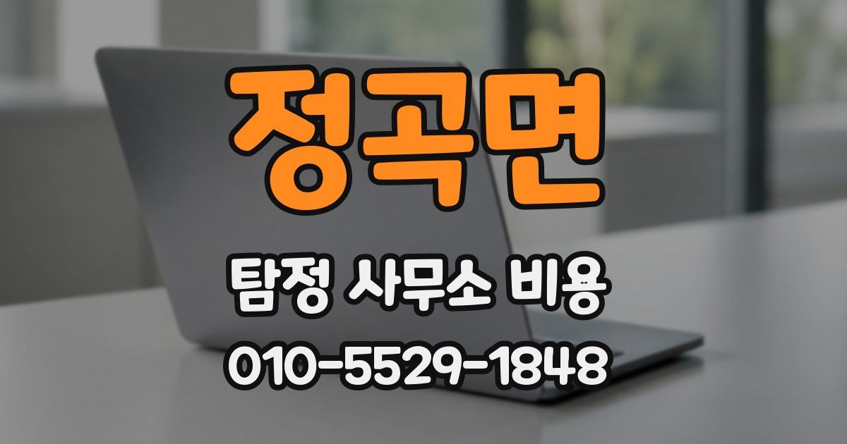 정곡면 탐정 사무소 비용