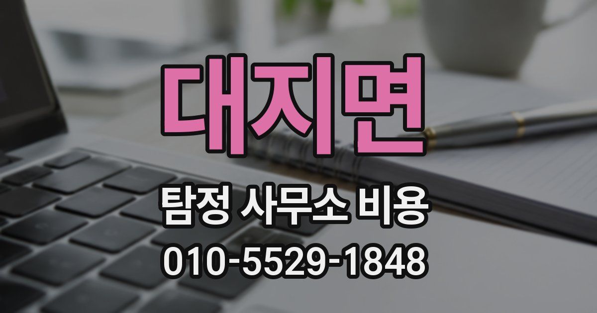 대지면 탐정 사무소 비용