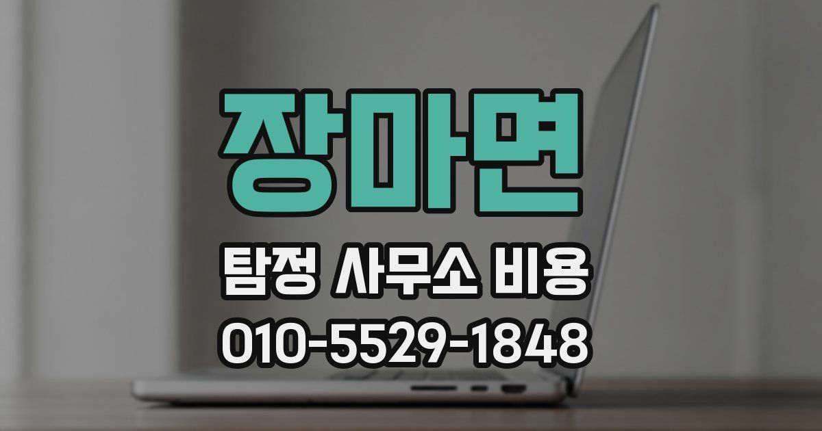 장마면 탐정 사무소 비용
