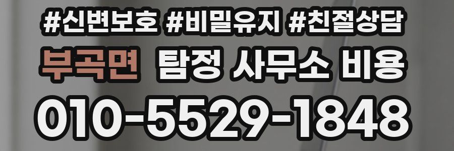 부곡면 탐정 사무소 비용