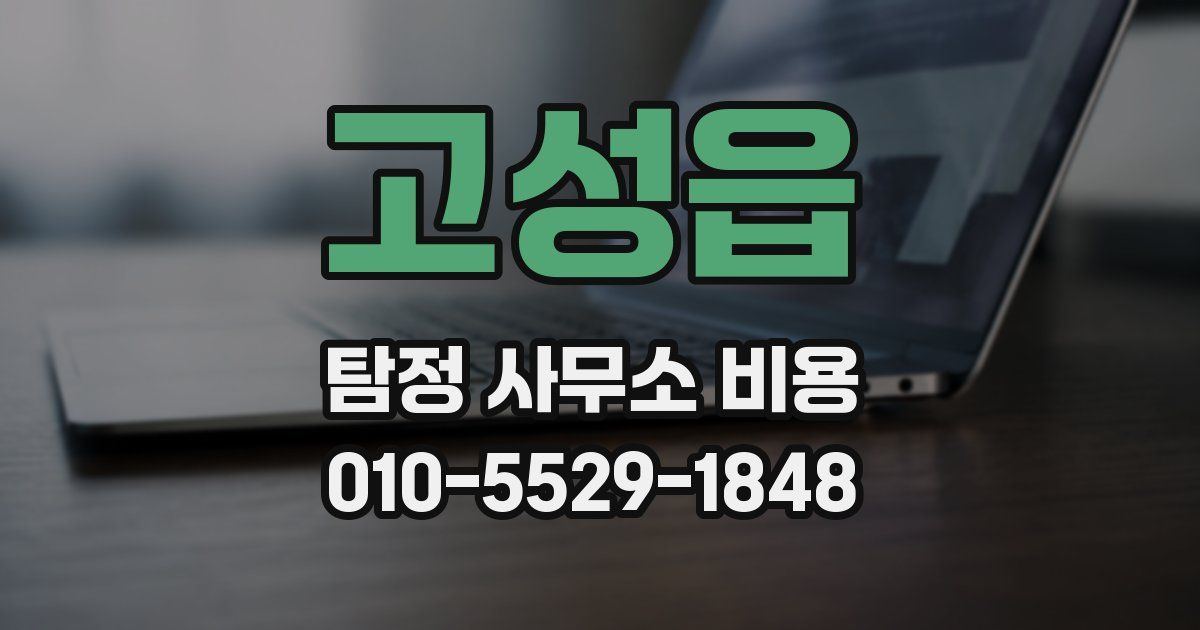 고성읍 탐정 사무소 비용