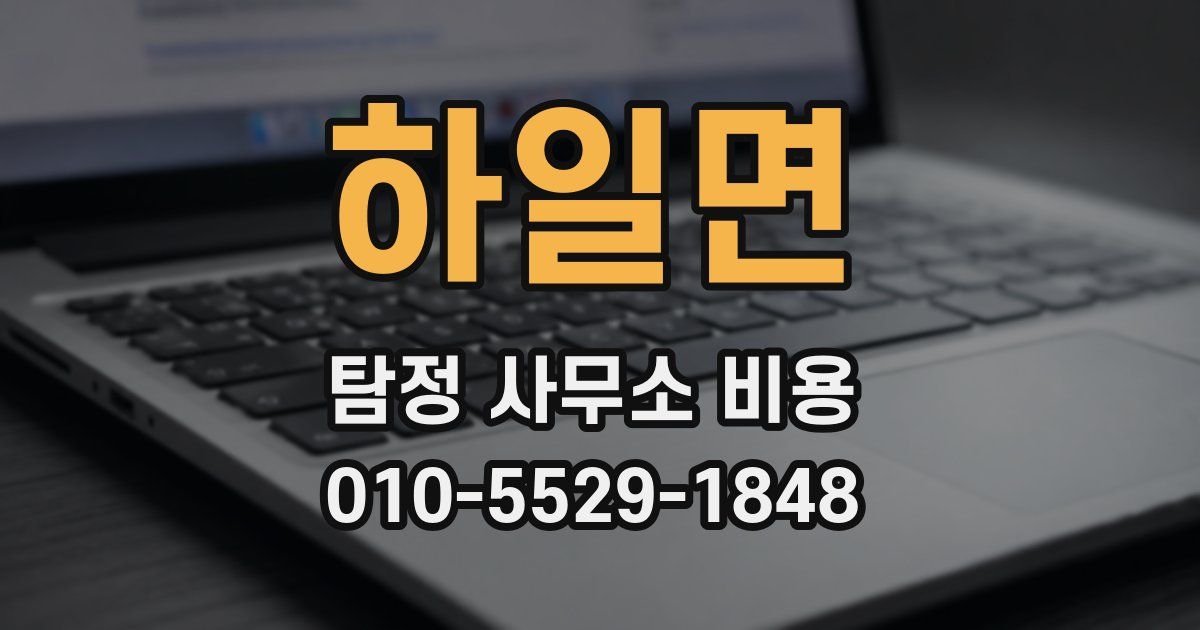 하일면 탐정 사무소 비용