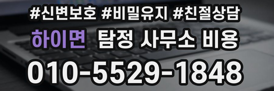 하이면 탐정 사무소 비용