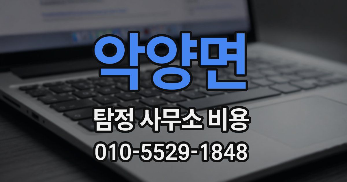 악양면 탐정 사무소 비용