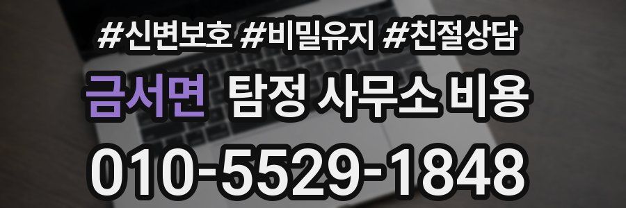 금서면 탐정 사무소 비용