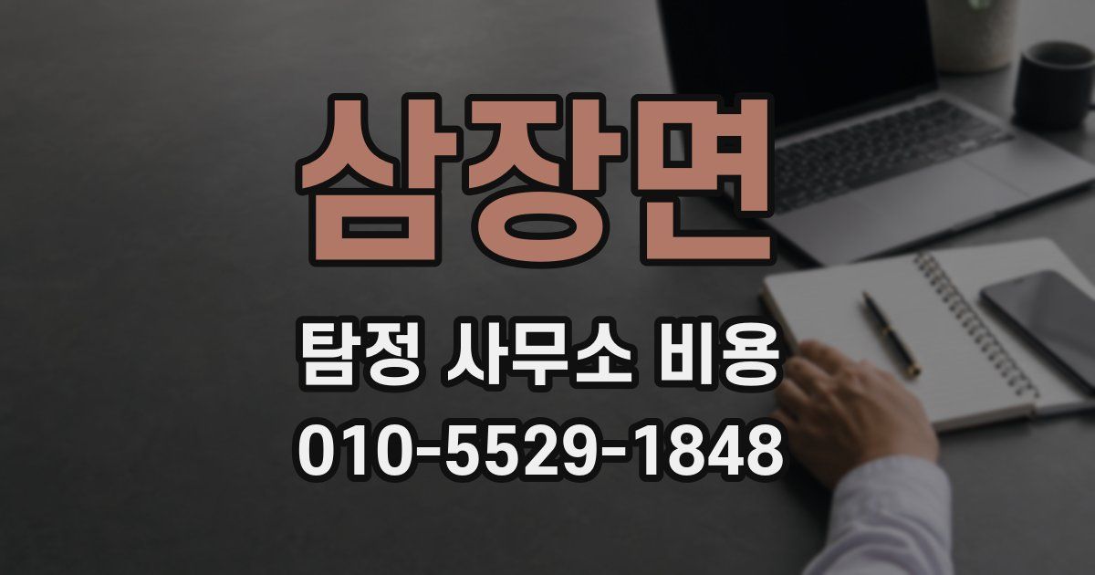삼장면 탐정 사무소 비용