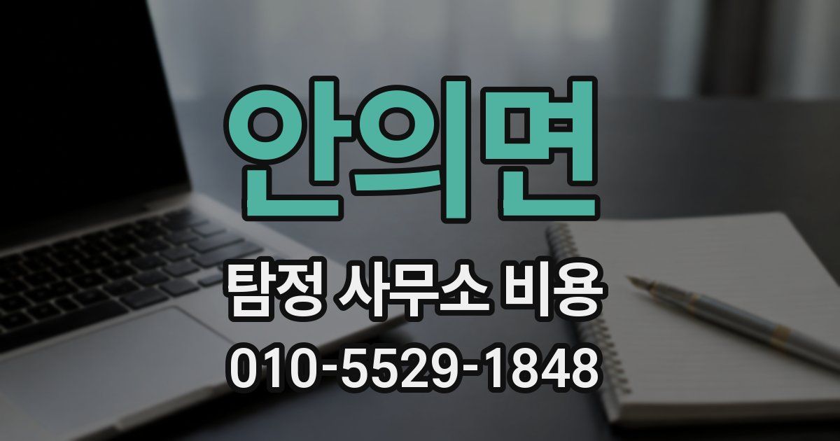 안의면 탐정 사무소 비용
