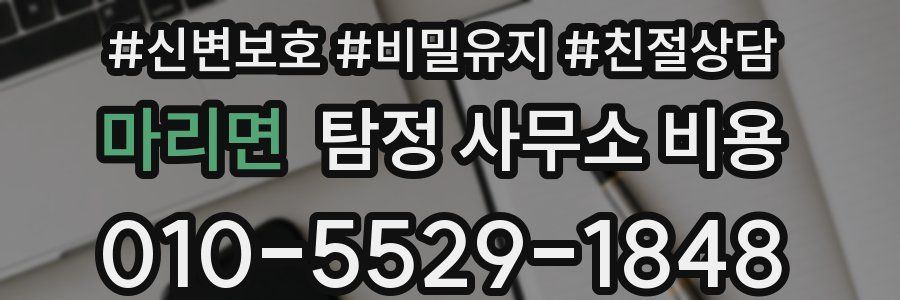 마리면 탐정 사무소 비용