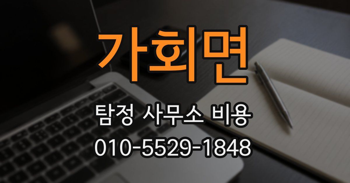 가회면 탐정 사무소 비용