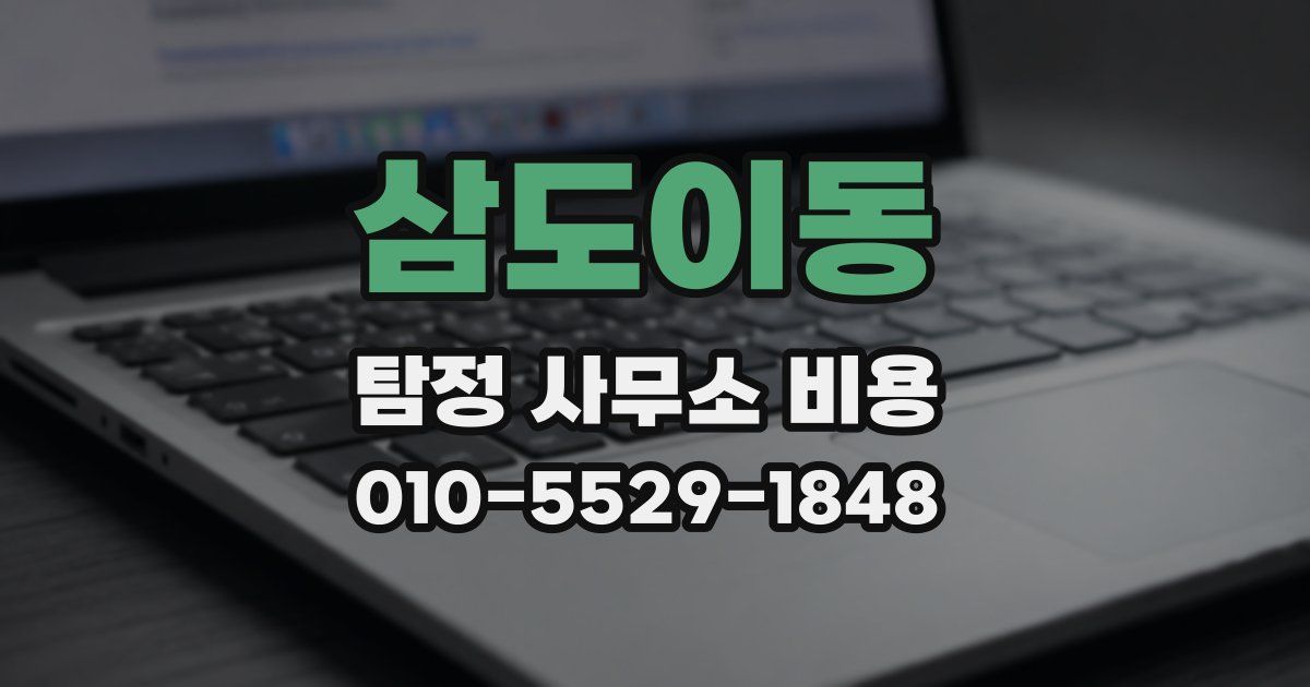 삼도이동 탐정 사무소 비용