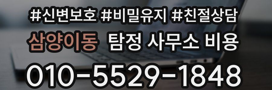 삼양이동 탐정 사무소 비용
