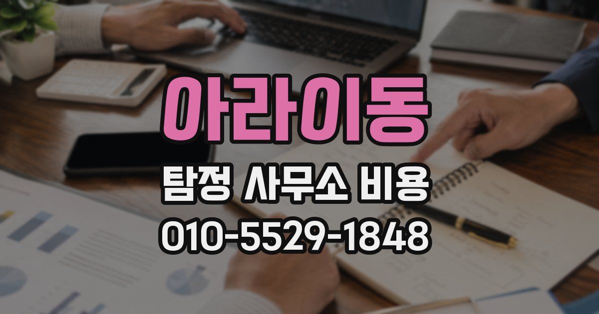 아라이동 탐정 사무소 비용