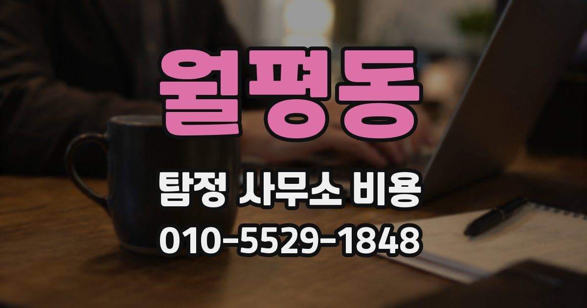 월평동 탐정 사무소 비용